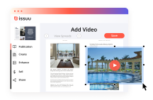 Issuu user interface, how to add video to your publication.