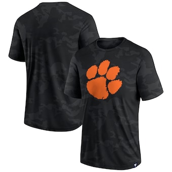  Clemson Tigers Fanatics Camo Logo T-Shirt - Black
