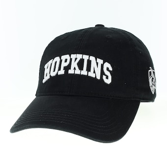 Mens League BLK Johns Hopkins Blue Jay SSN Wordmark 2L Adjustable Hat