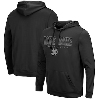 Notre Dame Fighting Irish Colosseum Blackout 3.0 Pullover Hoodie - Black