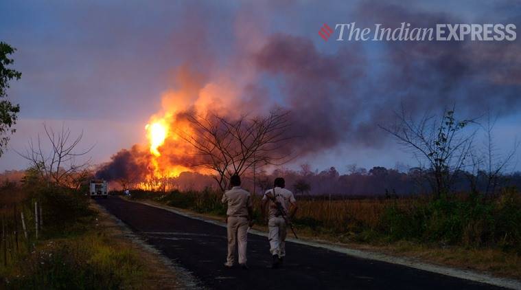 assam gas leak, assam gas well blowout fire, assam fire deaths, assam news, Indian Express
