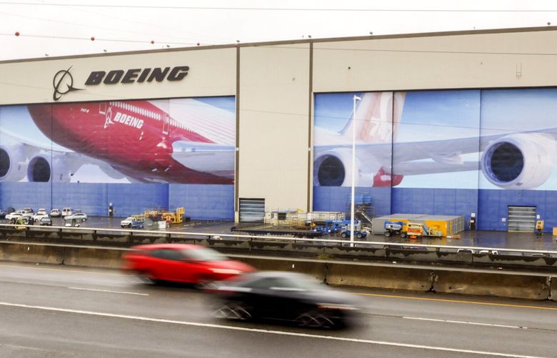 Boeing’s Everett factory pictured on Wednesday, April 24, 2024. 226741