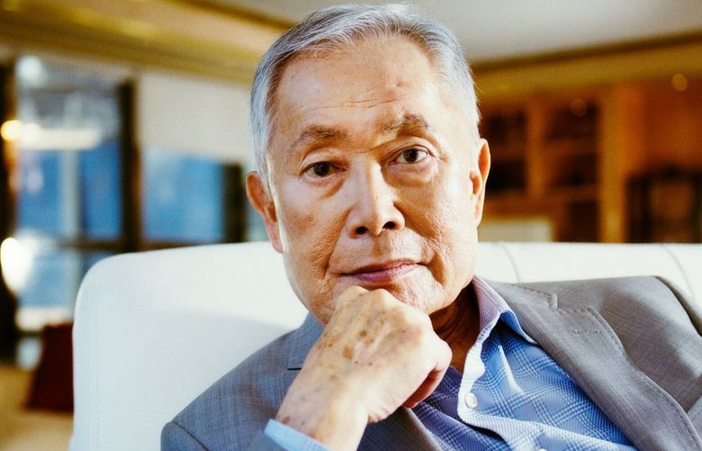 The actor and author George Takei, at home in Manhattan on April 15, 2024. “My father suffered terribly in the (internment) camps, yet he continued to believe deeply in democracy,” Takei says. “He continued to discuss it and loved quoting Lincoln’s lines from the Gettysburg Address about this being a government of the people, by the people and for the people. That’s what inspires me.”  (Justin J Wee/The New York Times) XNYT0541 XNYT0541