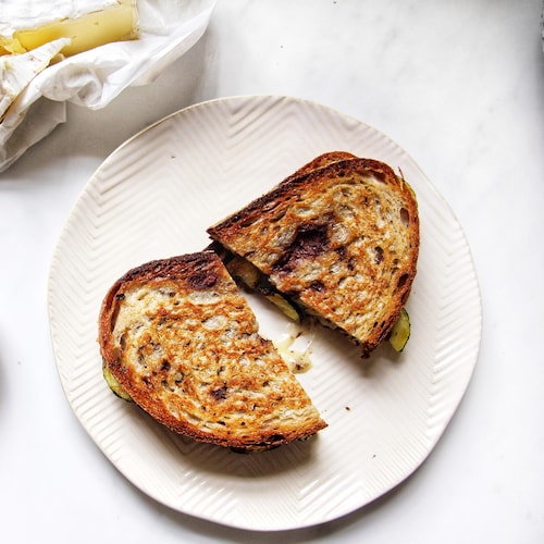Grilled cheese brie et courgette.