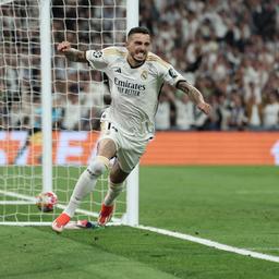 Madrids Joselu feiert seinen Treffer
