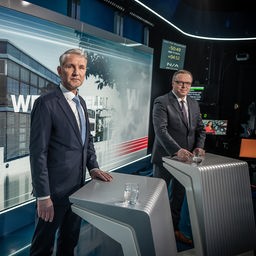 Björn Höcke und Mario Voigt beim "Welt-TV"-Duell