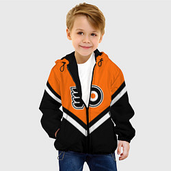 Куртка с капюшоном детская NHL: Philadelphia Flyers, цвет: 3D-черный — фото 2