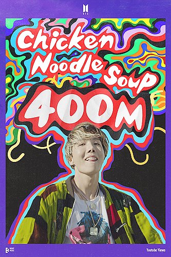 J-Hope's 'Chicken Noodle Soup' MV tops 400 mln YouTube views