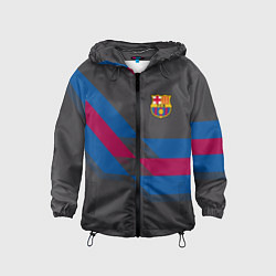 Ветровка с капюшоном детская Barcelona FC: Dark style, цвет: 3D-черный