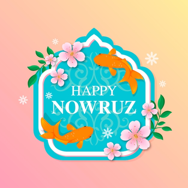 Flat design happy nowruz