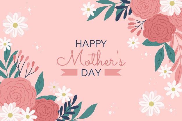 Flat mothers day background