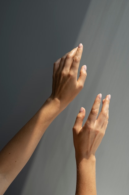 Free photo view of human hands