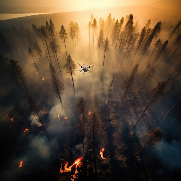 Бесплатное фото Пожары и их последствия для природы