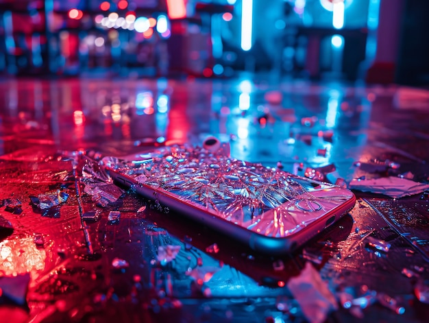 Free photo destruction of smartphones ilustrated