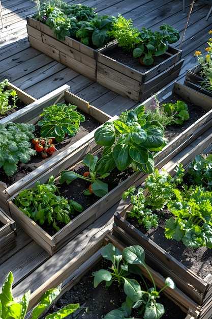 Фотореалистичный устойчивый сад с домашними растениями
