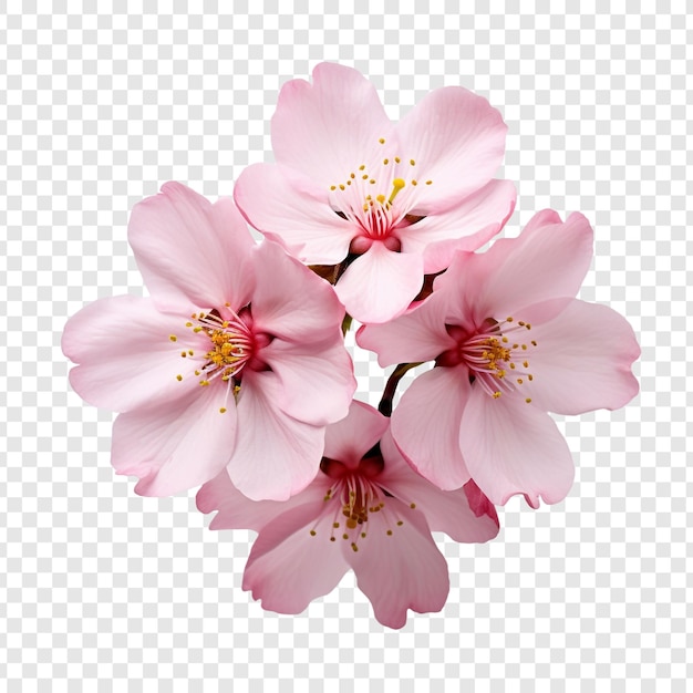 Free PSD cherry blossom flower png isolated on transparent background