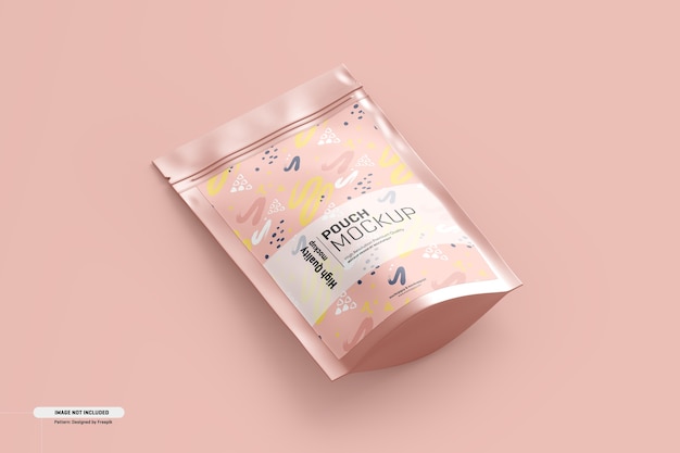 Free PSD food supplement pouch packaging mockup