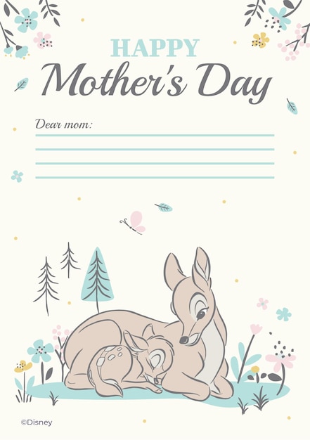 Bambi and his mom card