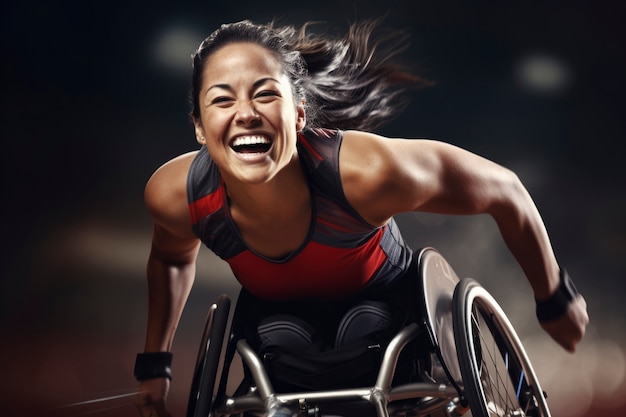 Paralympische atleet die deelneemt aan een competitie