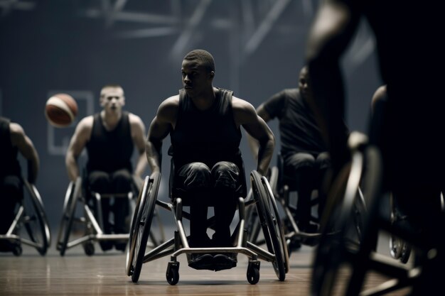 Paralympische atleet die deelneemt aan een competitie