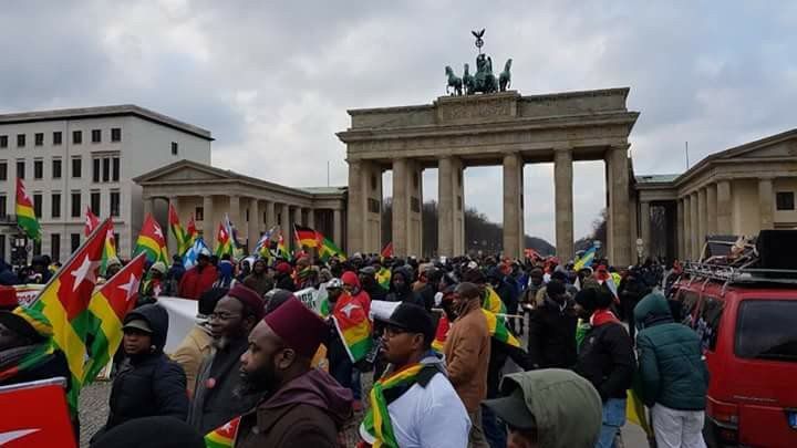 Protesters in Berlin