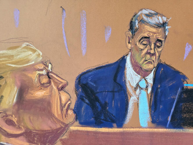Michael Cohen testifies during former US President Donald Trump's criminal trial on May 14, 2024.