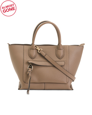 Mailbox Medium Leather Tote With Shoulder Strap
