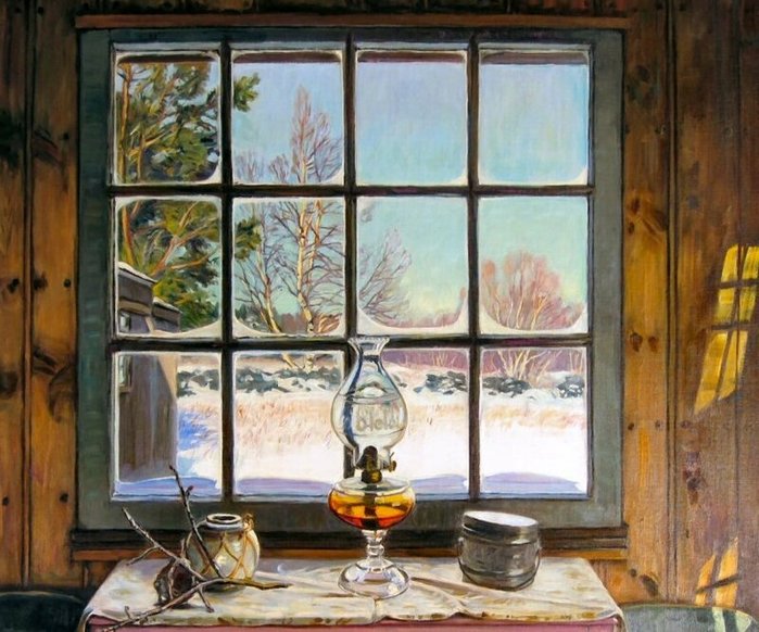 Robert Strong Woodward. Frost on the Window ( ). (700x582, 94Kb)