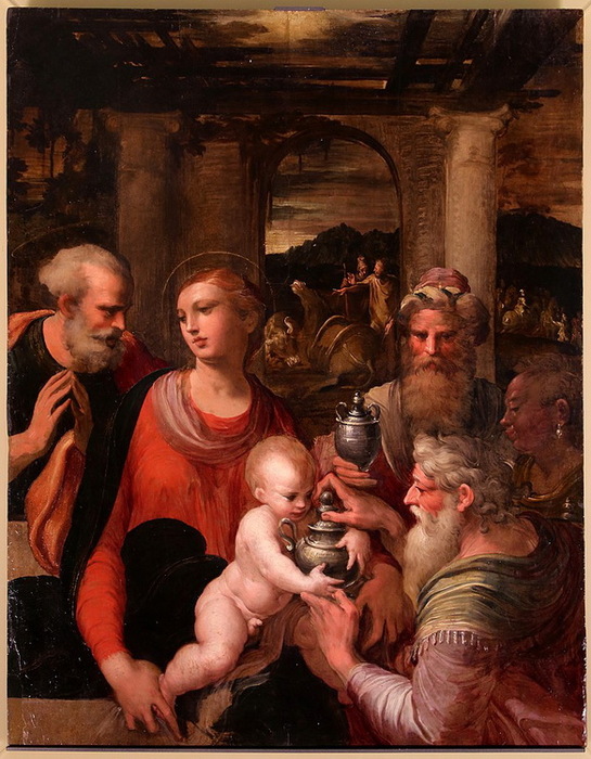 1520-1530- The Adoration of the Magi. , . 120  94 cmSan Domenico (Taggia) (545x700, 152Kb)