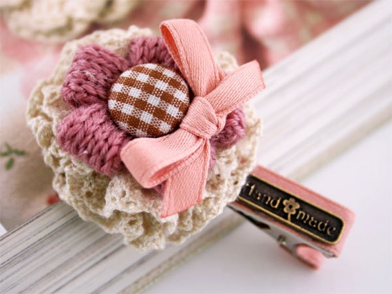 A040 DIY crochet  bow headdress flower Pattern free shipping Instant Download