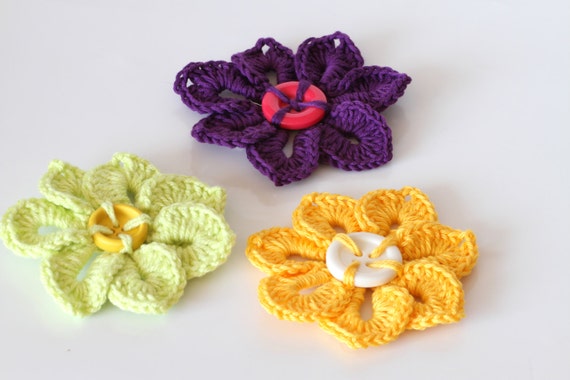 PDF Crochet pinwheel flower pattern, DIY crochet Flower, Crochet Tutorials