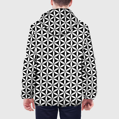 Мужская куртка Цветок Жизни / 3D-Белый – фото 4