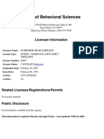 Board of Behavioral Sciences: Licensee Information