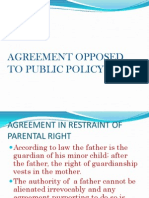 Agreement in Restrain of Parental Rights