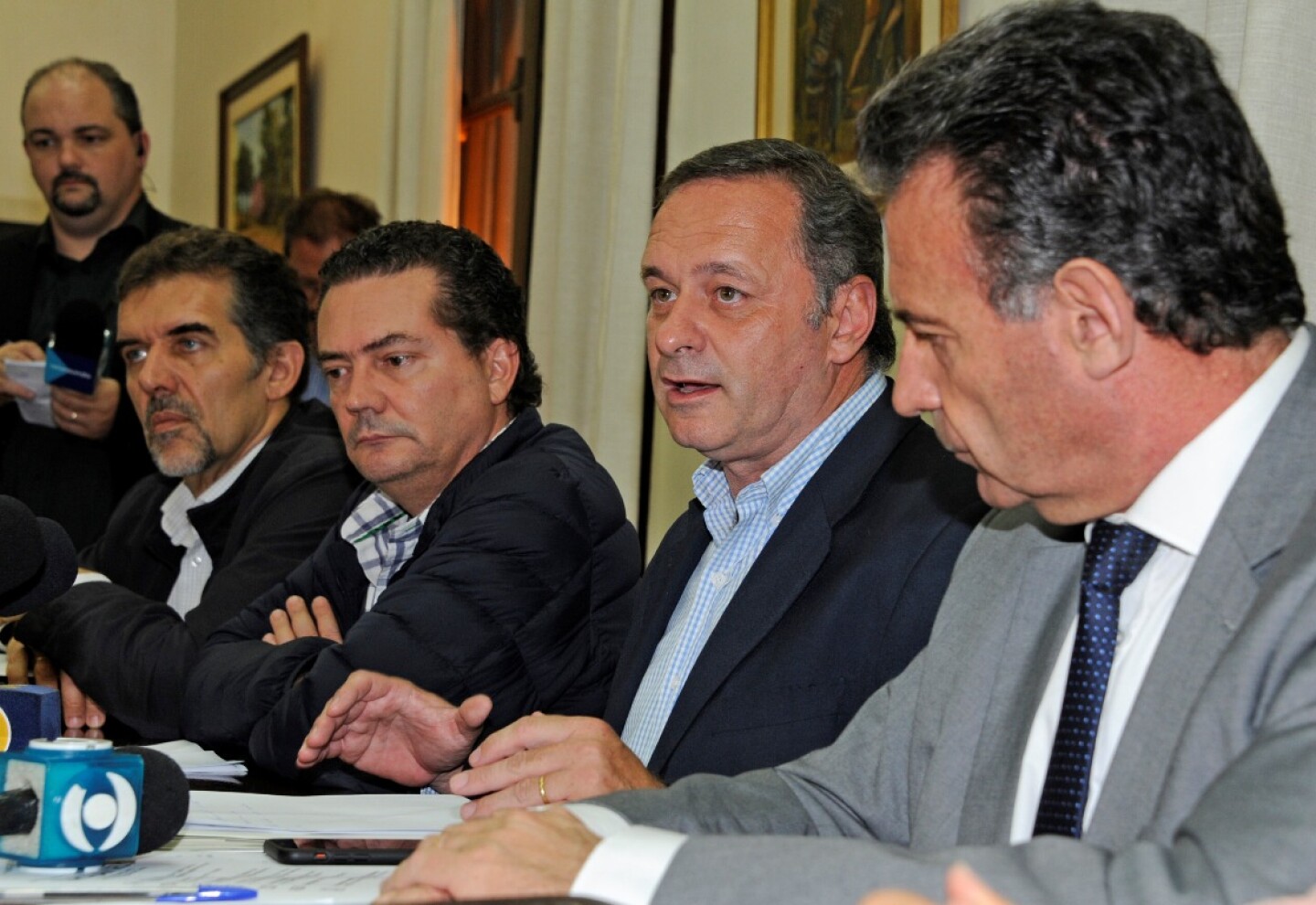 Miguel Asqueta, Rodrigo Ferrés, Álvaro Delgado y Daniel Salinas. Foto: Presidencia.