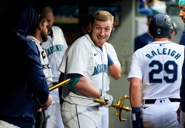 Image for story: George Kirby works 7 shutout innings, Luke Raley has 3 RBIs as Mariners beat Royals