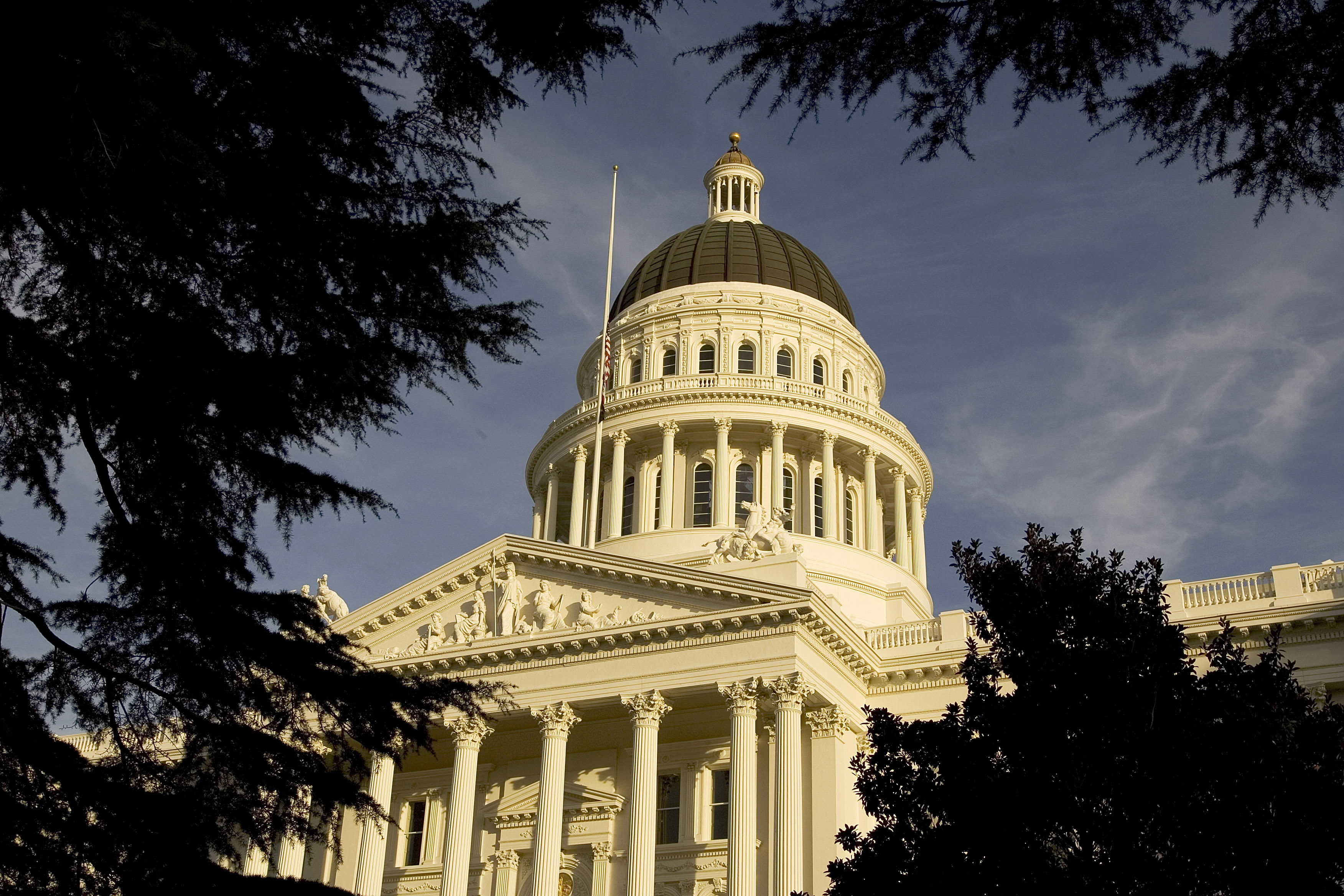 An exterior of the California state Capitol in Sacramento is shown on January 5, 2006. (David Paul Morris/Getty Images)