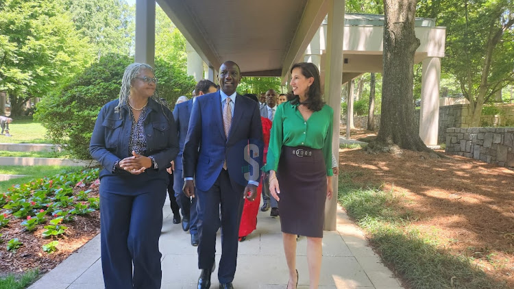 President William Ruto among other leaders arrive the Carter Center in Atlanta, Georgia, May 20, 2024.