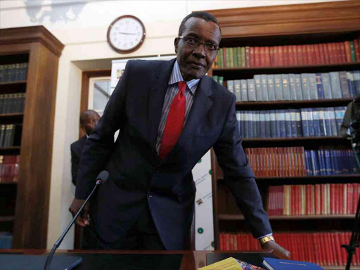 Justice David Maraga takes his seat for his interview for the position of Chief Justice before the Judicial Service Commission at the Supreme Court, August 31, 2016. /FILE