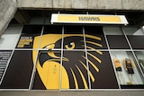 Hawthorn Hawks signage at the clubs headquarters in Melbourne