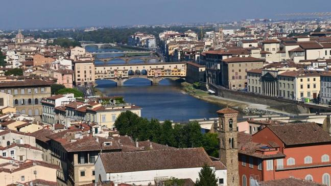 La ville de Florence (Italie) accueille le départ du Tour 2024. PHOTO AFP