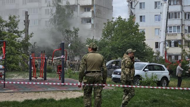 Un appartement atteint par une frappe ukrainienne le 12 mai dernier à Belgorod.
