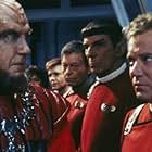 Walter Koenig, Leonard Nimoy, William Shatner, DeForest Kelley, David Warner, and Nichelle Nichols in Star Trek VI: The Undiscovered Country (1991)
