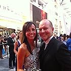 Mike Henry and wife Sara on the red carpet at the Emmy's 2010.
