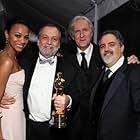 James Cameron, Jon Landau, Joe Letteri, and Zoe Saldana at an event for The 82nd Annual Academy Awards (2010)