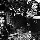 Toshirô Mifune and Atsushi Watanabe in Yojimbo (1961)