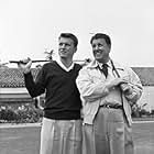 George Stevens with son George Stevens Jr. at Lakeside Golf Course in Burbank, California