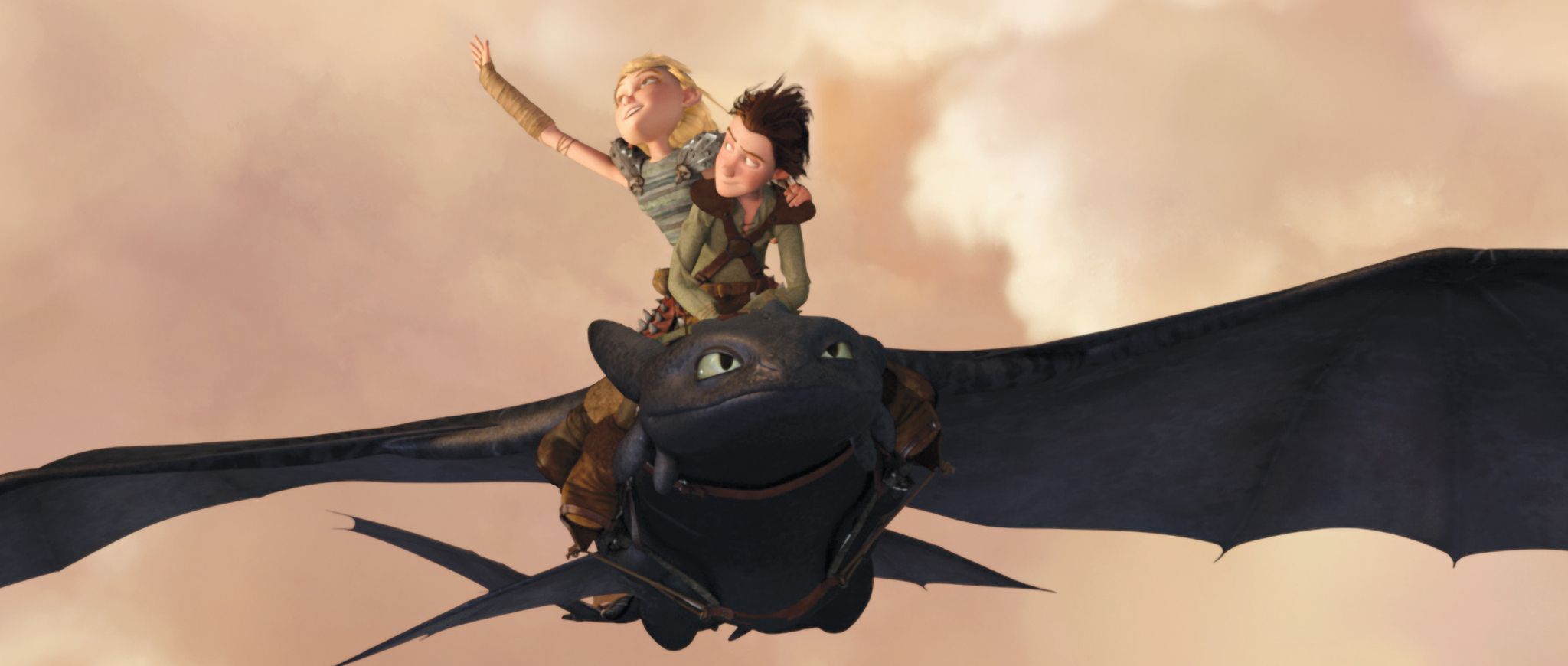 Jay Baruchel and America Ferrera in How to Train Your Dragon (2010)