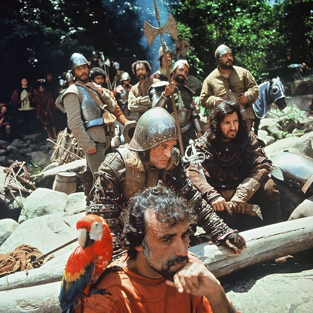 Klaus Kinski, Daniel Ades, and Ruy Guerra in Aguirre, the Wrath of God (1972)