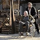 Patrick Stewart and Hugh Jackman in Logan (2017)